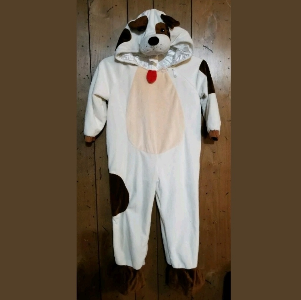 Kids Childs Puppy Dog Costume Size 4T Brown Beige
